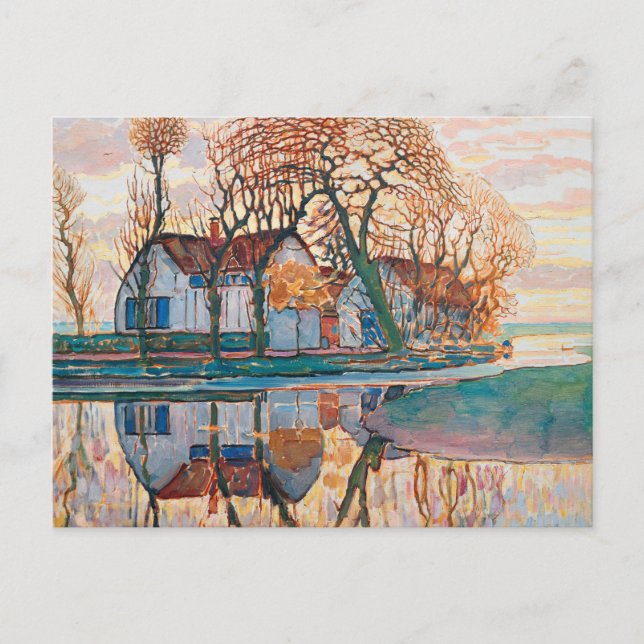 Postal Granja cerca de Duivendrecht - Piet Mondrian - Art (Anverso)