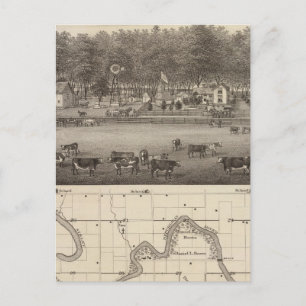 Postal Granja de acciones Riverside, NE de Concordia, Kan