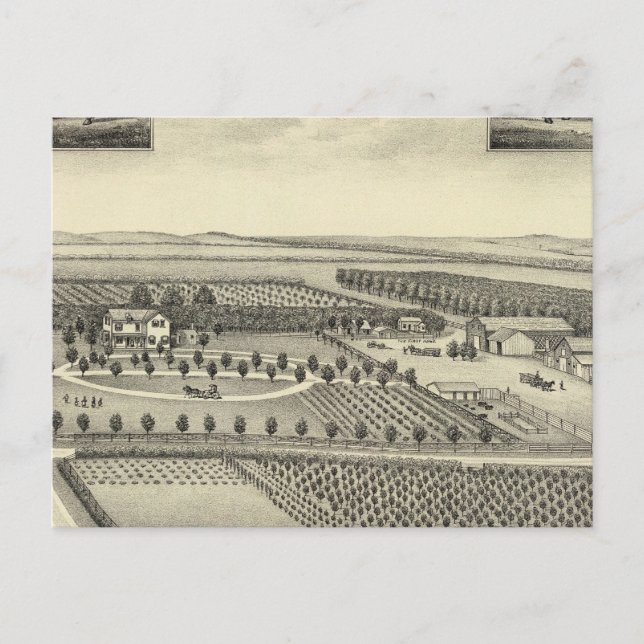 Postal Granja de Berggren, Nebraska (Anverso)