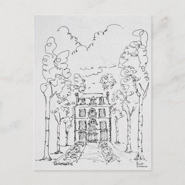 Postal Granja de caballos de granja | Normandía, Francia (Anverso)