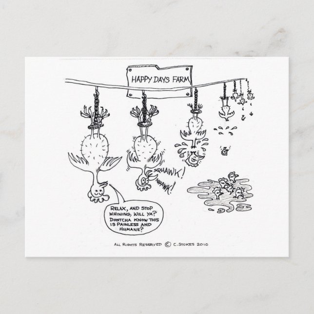 Postal Granja de días felices (Anverso)