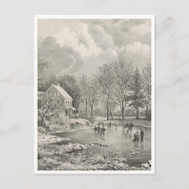 Postal Granja de invierno temprana