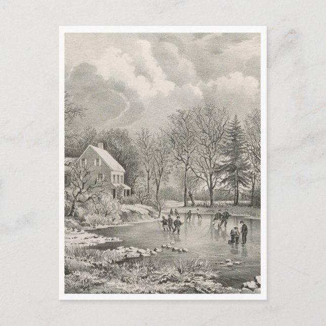 Postal Granja de invierno temprana (Anverso)