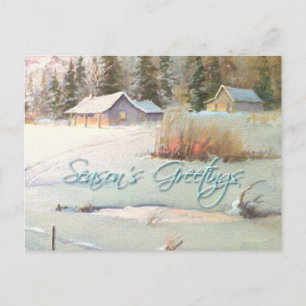 POSTAL GRANJA DE INVIERNO Y MONTAJE DE SHARON SHARPE