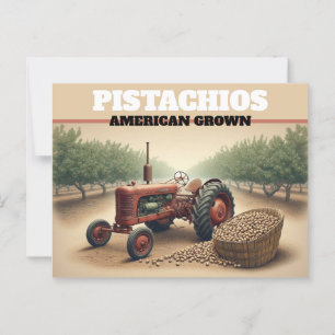 Postal Granja de Pistachio Vintage