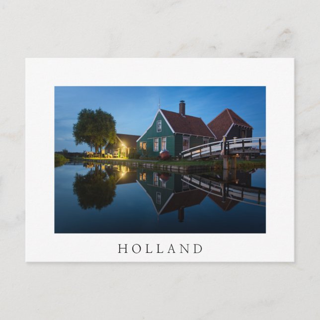 Postal Granja de queso en plena penumbra en Holanda (Anverso)
