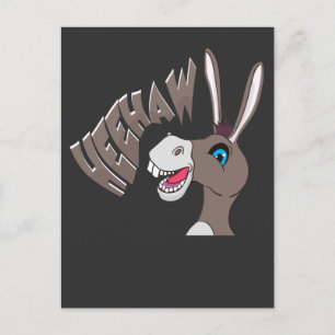 Postal Granja de risas de burro Animal de granja que ríe