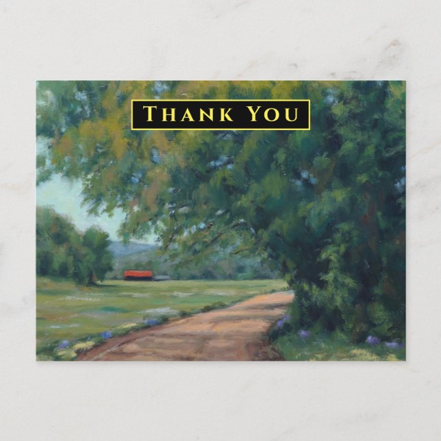 Postal Granja del granero rojo campestre (Anverso)