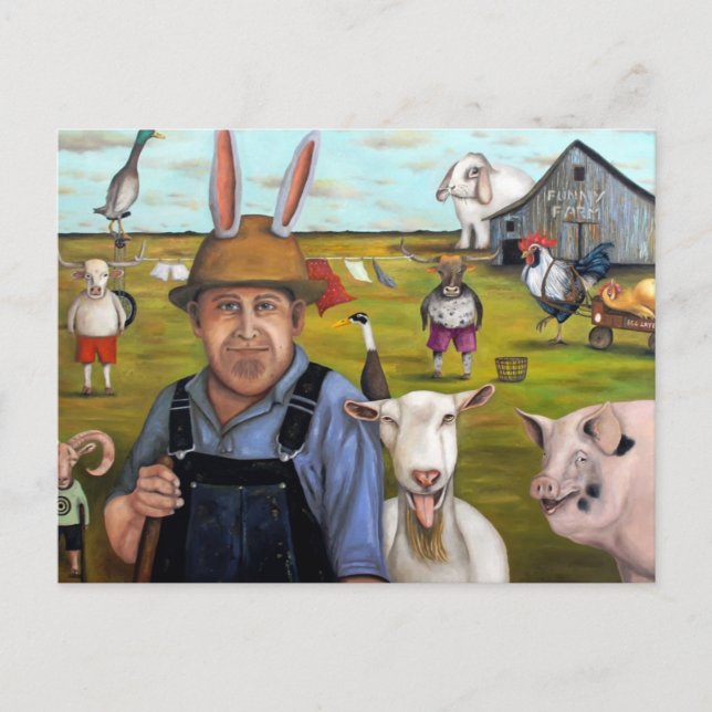 Postal Granja divertida (Anverso)