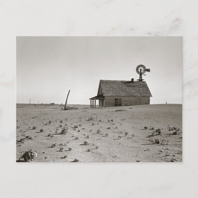 Postal Granja Dust Bowl, 1938 (Anverso)