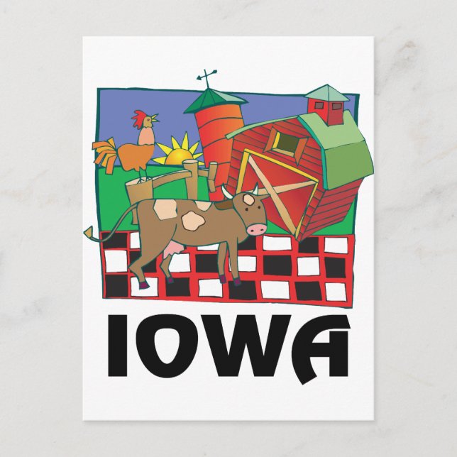 Postal Granja Iowa (Anverso)