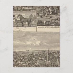 Postal Granja y residencia de roble rojo, Centro Tp