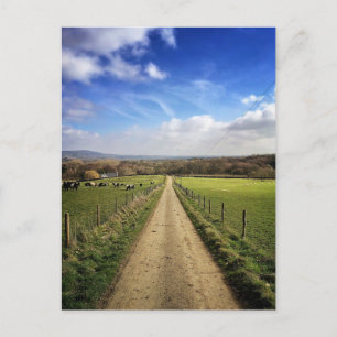 Postal Granjas   Camino de tierra del campo inglés