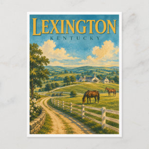 Postal Granjas de Caballos de Lexington Kentucky GeoSaga