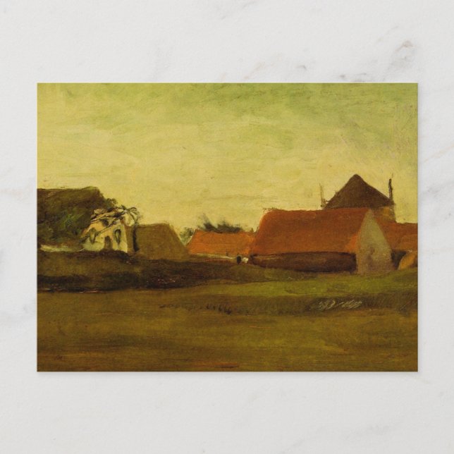 Postal Granjas de La Haya en Loosduinen, por Vincent van  (Anverso)