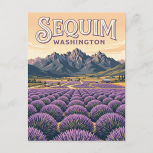 Postal Granjas de Lavanda de Sequim Washington