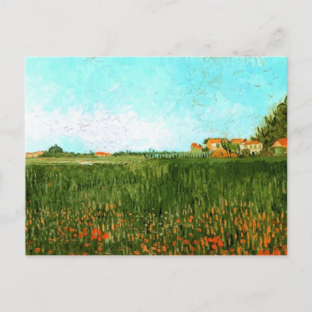 Postal Granjas en el Campo de Trigo, Vincent van Gogh (Anverso)