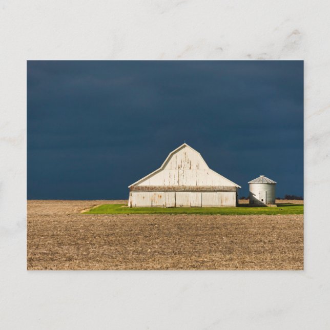 Postal Granjas | Pabellón Blanco y Silo (Anverso)