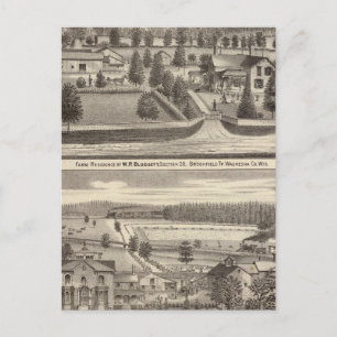 Postal Granjas y residencias de WR Blodgett & GC Daubner