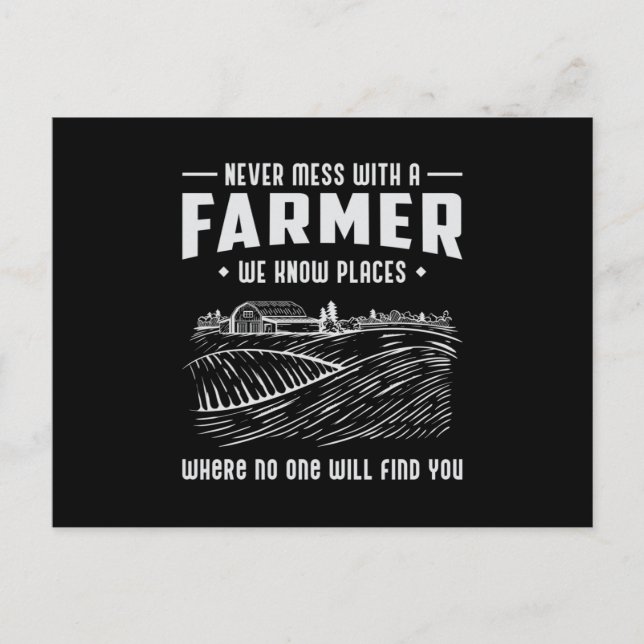 Postal Granjero agricultor Agricultura Agrícola Gracioso  (Anverso)