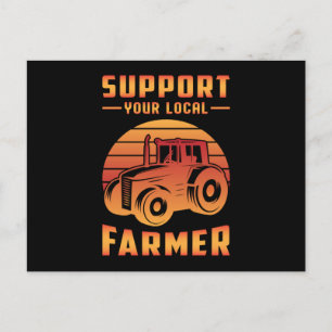 Postal Granjero agricultor Tractor Agrícola Regalo divert