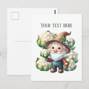 Postal Granjero de coliflor divertido personalizable 