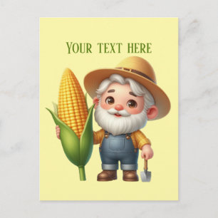 Postal granjero de maíz genial personalizable