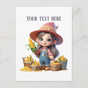 Postal Granjero de maíz genial personalizable 