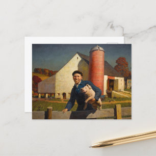 Postal Granjero de Pennsylvania por Newell Convers Wyeth
