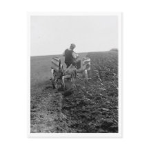 Granjero Paseando Con Un Tractor