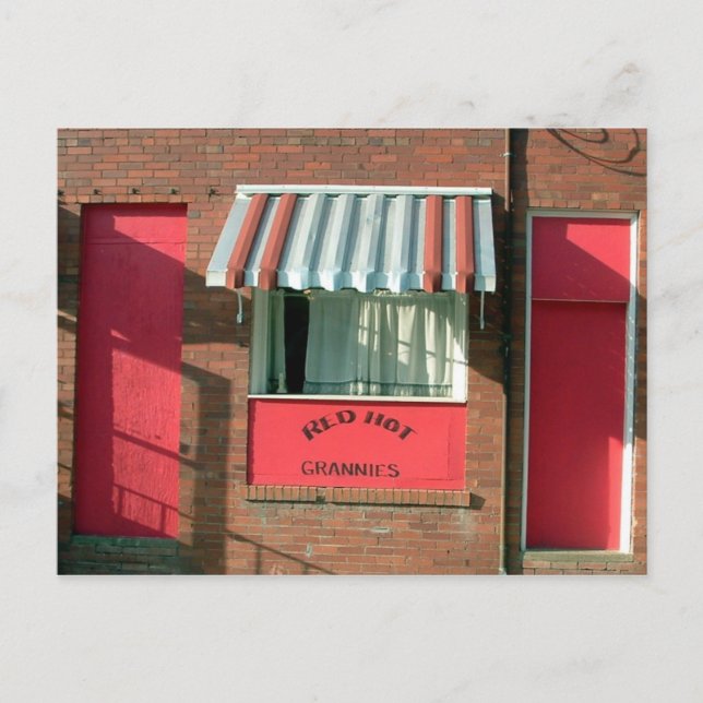 Postal Grannias calientes rojas (Anverso)