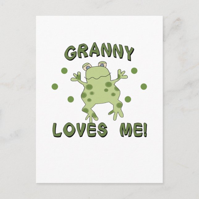 Postal Granny Me Ama Frog (Anverso)