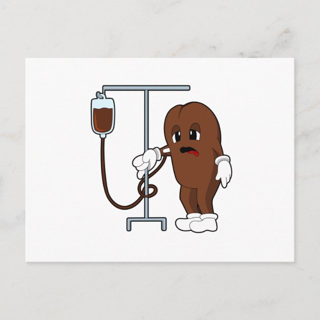 Postal grano de café con cafetera (Anverso)