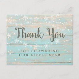 Postal Grano de Madera Rústica Estrellas de Cuerda Agrade