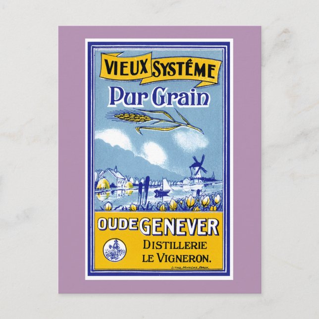 Postal Grano de Vieux Systeme Pur (Anverso)