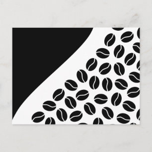 Postal granos de frijol de café