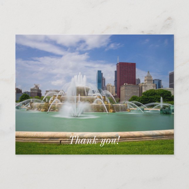 Postal Grant Park City View Gracias Postcard (Anverso)