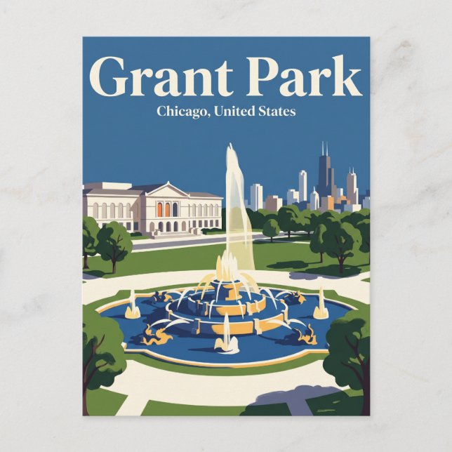 Postal Grant Park Illinois (Anverso)