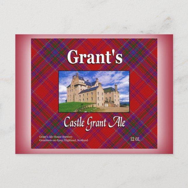 Postal Grant's Castle Grant Ale (Anverso)
