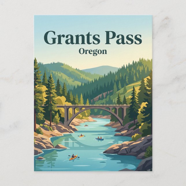 Postal Grants Pass, Oregón (Anverso)