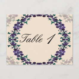 Postal Grapevine Wreath Boda Número de tabla