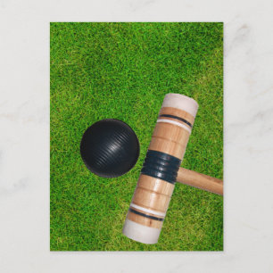 Postal Grass, Black Croquet Mallet y Ball
