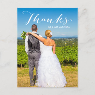 Postal Gratitud | Boda de fotos Gracias Postcard