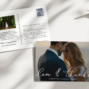 Postal Gratitud de moda   Foto Boda Gracias