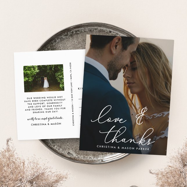 Postal Gratitud de moda | Foto Boda Gracias (Subido por el creador)