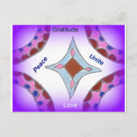 "Gratitude Peace Love Unite" Mandala Art Print