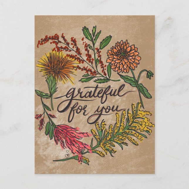 Postal Gratitude Postcard Set | November Snail Mail | Tha (Anverso)
