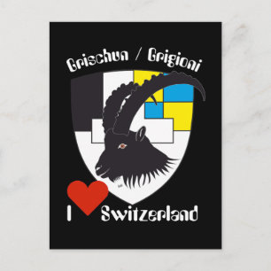 Postal Graubünden Grischun Schweiz Suisse Postkarte
