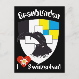 Postal Graubünden Schweiz Postkarte