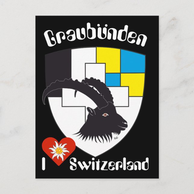 Postal Graubünden Schweiz Postkarte (Anverso)